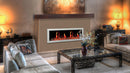 2025 New Litedeer Homes Latitude II 58-inch Wall-Mounted Smart Electric Fireplace with Crackling Sounds, Multi-Flame Style, APP Reflective Amber Glass - ZEF58VA