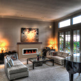 2025 New Litedeer Homes Latitude II 58-inch Wall-Mounted Smart Electric Fireplace with Crackling Sounds, Multi-Flame Style, APP Reflective Amber Glass - ZEF58VA