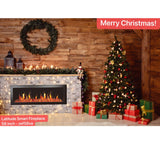 2025 New Litedeer Latitude II 58-inch Wall-Mounted Smart Electric Fireplace with Crackling Sounds, Multi-Flame Style, APP Control, Reflective Amber Glass - ZEF58T