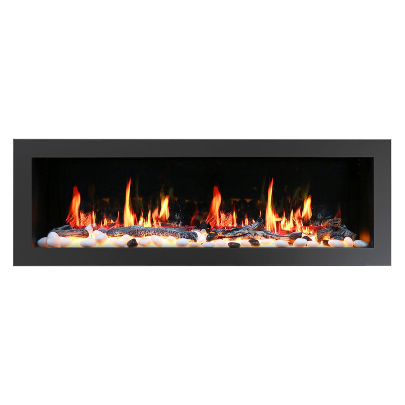 2025 New Litedeer Homes Latitude II 68" Smart Electric Fireplace with Multi-flame Style, APP Driftwood Log & River Rock - ZEF68X