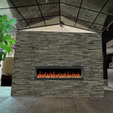 2025 New Litedeer Homes Latitude II 68" Smart Wall Mount Electric Fireplace with App Crushed Ice Rocks & Remote - ZEF68XC