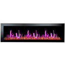2025 New Litedeer Homes Latitude II 68" Smart Wall Mounted Electric Fireplace with Reflective Amber Glass - ZEF68XA