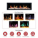 2025 New Litedeer Homes Latitude II 78-inch Wall Mount Smart Electric Fireplace with Crackling Sounds (Model: ZEF78V), Black
