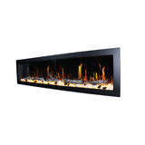 2025 New Litedeer Homes Latitude II 78-inch Wall Mount Smart Electric Fireplace with Crackling Sounds (Model: ZEF78V), Black