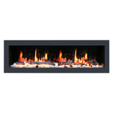 2025 New Litedeer Homes Latitude II 78-inch Wall Mount Smart Electric Fireplace with Crackling Sounds (Model: ZEF78V), Black