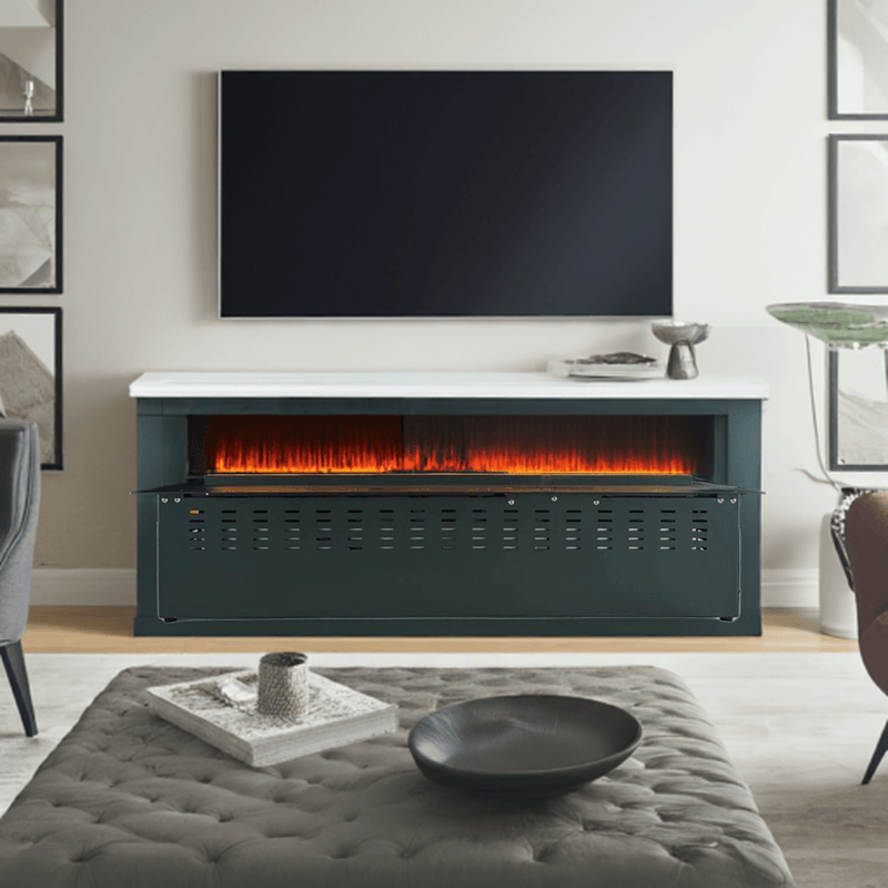 Litedeer Homes Mercury 60-inch 3D  Water Vapor Fireplace with Smart Fireplace App, Multi-colour Flame, Remote Control (Model: VEW60A or VEW60M)