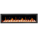 2025 New Litedeer Latitude 78-inch Wall Mount Smart Electric Fireplace with Crackling Sounds Multi-Flame Style, 5 Unique Flame Colour,All Accessories Included - ZEF78VC, Black