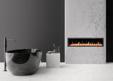 2025 New Litedeer Latitude 78-inch Wall Mount Smart Electric Fireplace with Crackling Sounds Multi-Flame Style, 5 Unique Flame Colour,All Accessories Included - ZEF78VC, Black