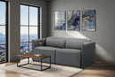 Valencia Lucia Leather Loveseat Recliner Sofa, Grey