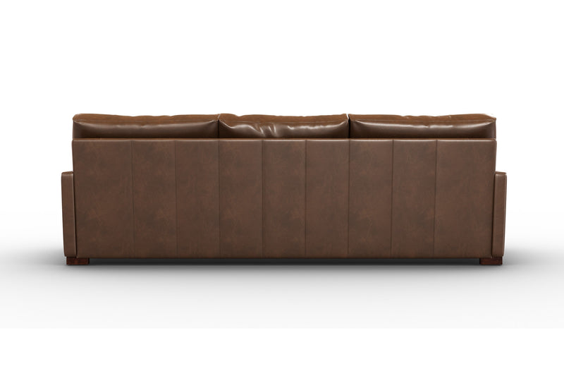 Valencia Luton Leather Sofa, Three Seats, Lipari Chocolate