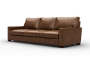 Valencia Luton Leather Sofa, Three Seats, Lipari Chocolate