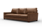 Valencia Luton Leather Sofa, Three Seats, Lipari Chocolate