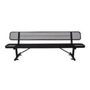 8FT Heavy Duty Steel Bench With Backrest And Thermoplastic Coating (SAK23567)