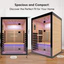 Luxury 2-Person Canadian Hemlock Wood Far Infrared Home Sauna (SAK02184)
