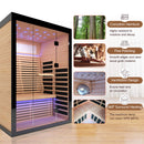 Luxury 2-Person Canadian Hemlock Wood Far Infrared Home Sauna (SAK02184)