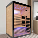 Luxury 2-Person Canadian Hemlock Wood Far Infrared Home Sauna (SAK02184)