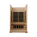 Luxury 2-Person Hemlock Wood FAR Infrared Sauna Room W/ Glass Door, 1750W (SAK81525)