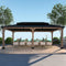 [12x20FT] Heavy Duty Backyard Cedar Wood Steel Hardtop Double Roof Gazebo Canopy (95726813)