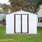 [08X10FT] Premium Large White Outdoor Metal Garden Storage Shed (SAK93617)