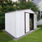 [08X10FT] Premium Large White Outdoor Metal Garden Storage Shed (SAK93617)