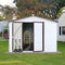 [08X10FT] Premium Large White Outdoor Metal Garden Storage Shed (SAK93617)