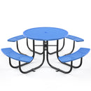 46" Round Picnic Tables With Umbrella Hole
