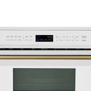 FORNO Espresso Oliena 30" 1.6 cu. ft. Built-In Microwave Oven in White with Antique Brass Handles, FMWDR3093-30WHT