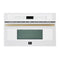 FORNO Espresso Oliena 30" 1.6 cu. ft. Built-In Microwave Oven in White with Antique Brass Handles, FMWDR3093-30WHT
