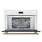 FORNO Espresso Oliena 30" 1.6 cu. ft. Built-In Microwave Oven in White with Antique Brass Handles, FMWDR3093-30WHT