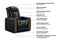 Valencia 2025 New Tuscany Executive Heat & Massage Leather Home Theater Seating Row of 2, Midnight Black