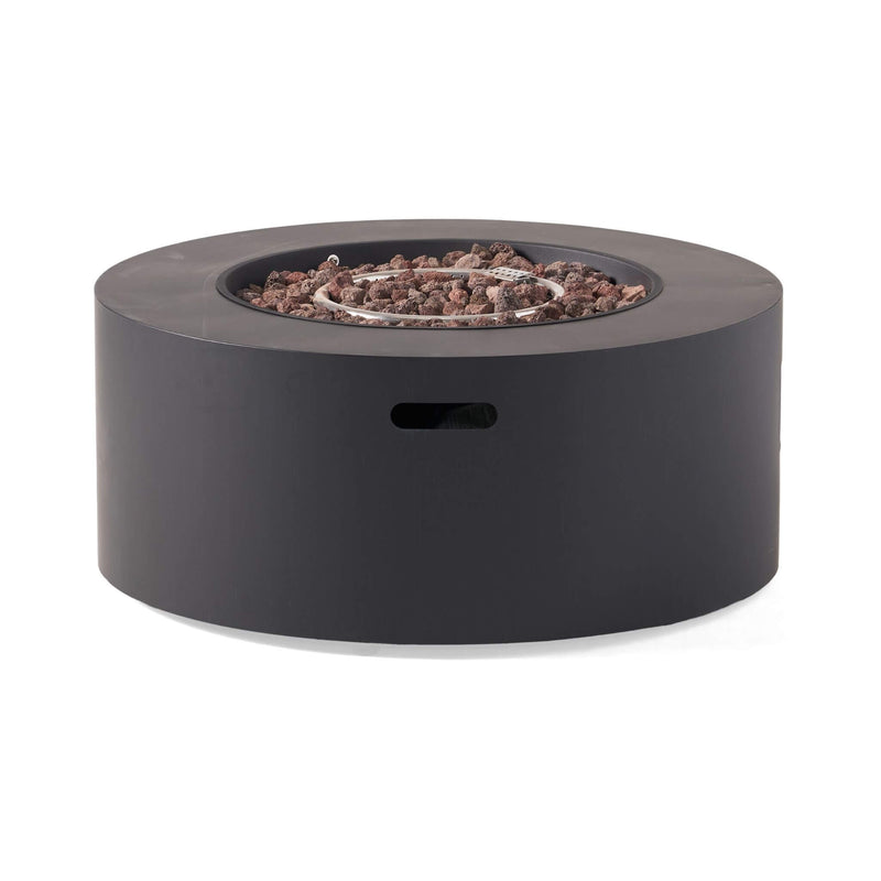 Modern 32" 40K BTU Round Iron Propane Fire Pit (SAK29102)