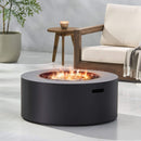 Modern 32" 40K BTU Round Iron Propane Fire Pit (SAK29102)