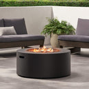 Modern 32" 40K BTU Round Iron Propane Fire Pit (SAK29102)