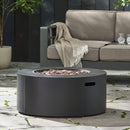 Modern 32" 40K BTU Round Iron Propane Fire Pit (SAK29102)