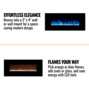 Modern Flames Ambiance Built-In Electric Fireplace With LED Flame Technology,  60" [AL60CLX2-G] (SAK12890)