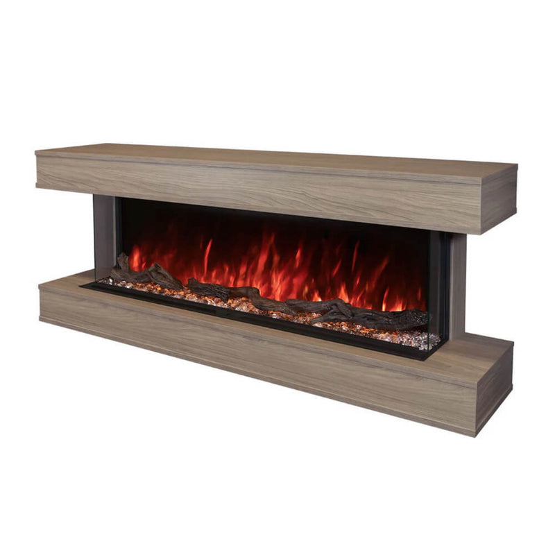 Modern Flames Landscape Pro 80" Electric Fireplace Wall Mount Coastal Sand Studio Suite [WMC-80LPM-CS] (SAK96382)