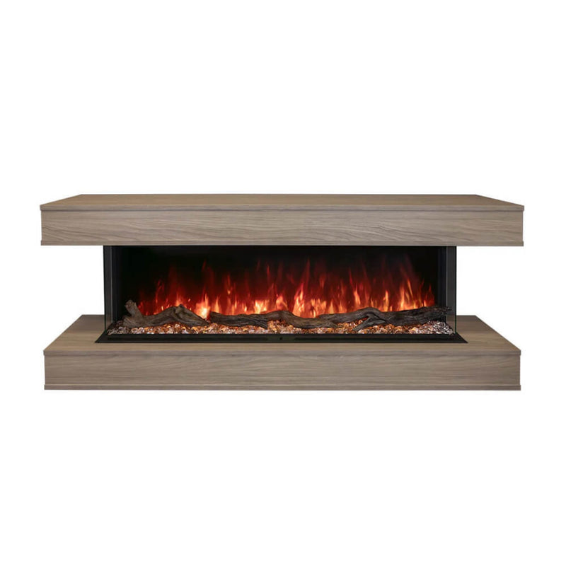 Modern Flames Landscape Pro 80" Electric Fireplace Wall Mount Coastal Sand Studio Suite [WMC-80LPM-CS] (SAK96382)