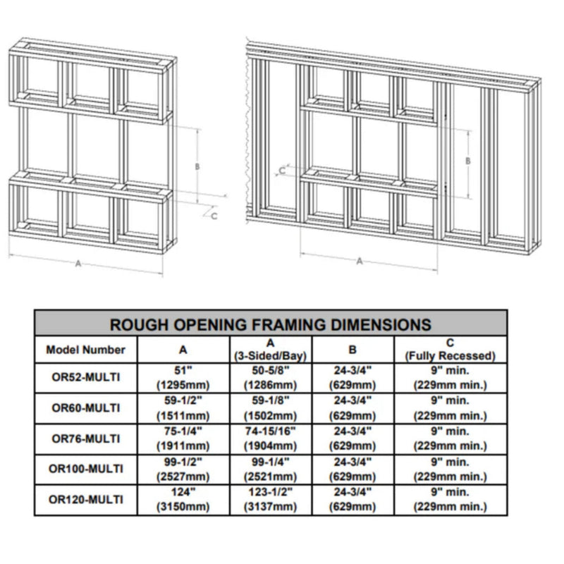 Modern Flames Orion Multi 76" Heliovision Built-In Electric Fireplace [OR76-MULTI] (SAK93726)