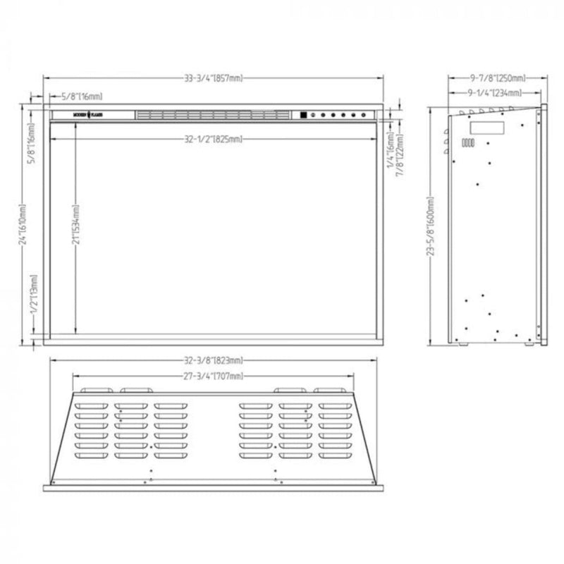 Modern Flames Redstone 36" Built-In Traditional Electric Fireplace [RS-3626] (SAK36514)