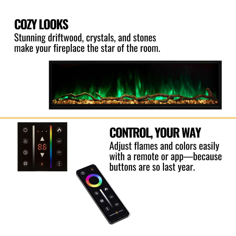 Modern Flames Landscape Pro Slim 68" Built-In Linear Electric Fireplace [LPS-6814] (SAK32129)