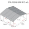 [20x20FT] MPT Extra Large Premium Heavy Duty Outdoor Metal Carport Shelter (SAK97425)