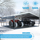 [20x20FT] MPT Extra Large Premium Heavy Duty Outdoor Metal Carport Shelter (SAK97425)