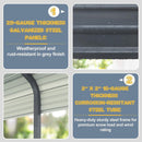 [12x20FT] MPT Premium Heavy Duty Outdoor Canopy Garage Shelter With Galvanized Metal Roof (SAK91523)
