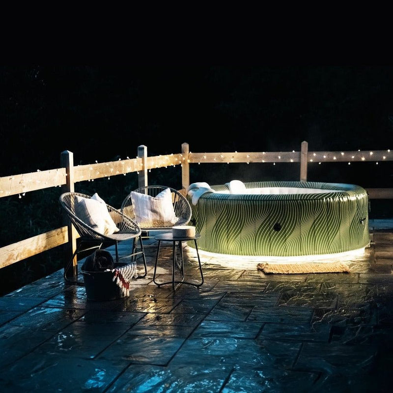 MSpa C-ME062 Meteor Comfort Round 6-Person Inflatable Hot Tub Spa With 120 Bubble Jets, 80" (SAK69379)