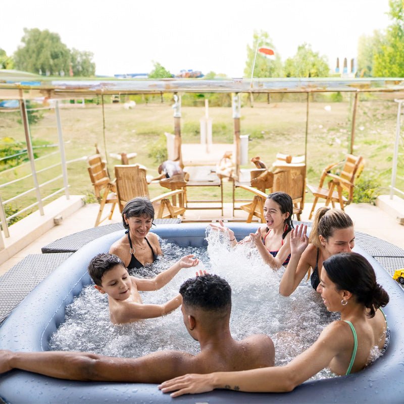 MSpa C-TE062 Tekapo Comfort Series Six-Person Inflatable Square Bubble Spa Hot Tub With 132 Bubble Jets (SAK85362)