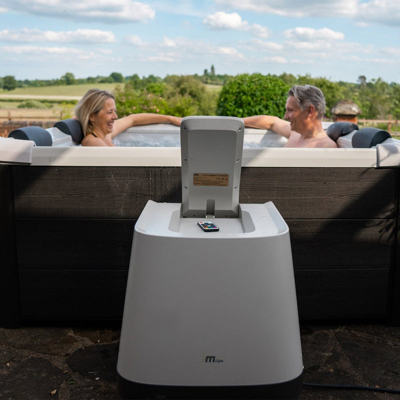 MSpa F-OS063W Oslo Supreme 6-Person Square Spa W/ LED Lights & Integrated App Control, 120 Jets (SAK93516)