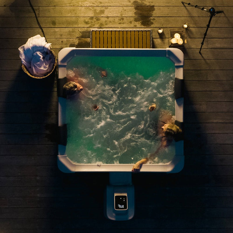 MSpa F-OS063W Oslo Supreme 6-Person Square Spa W/ LED Lights & Integrated App Control, 120 Jets (SAK93516)