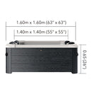 MSpa F-OS063W Oslo Supreme 6-Person Square Spa W/ LED Lights & Integrated App Control, 120 Jets (SAK93516)