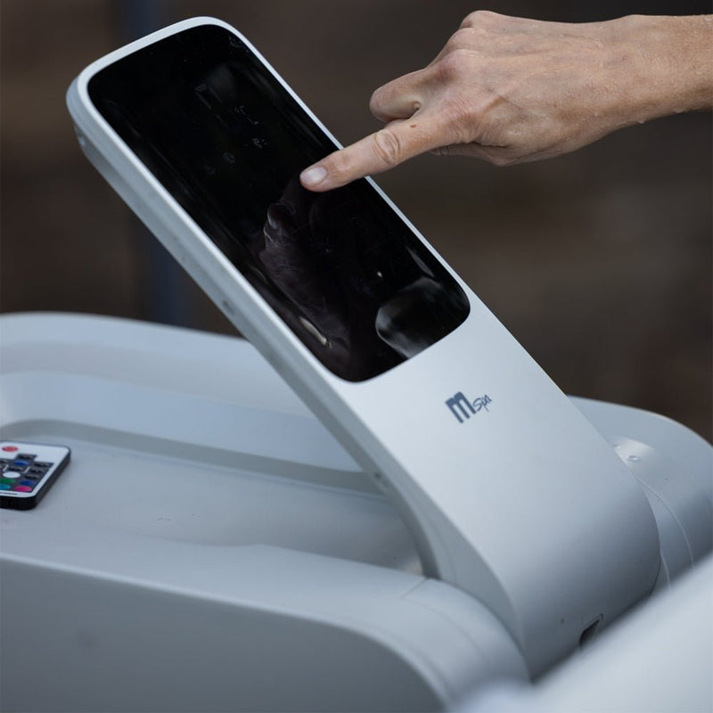 MSpa F-OS063W Oslo Supreme 6-Person Square Spa W/ LED Lights & Integrated App Control, 120 Jets (SAK93516)