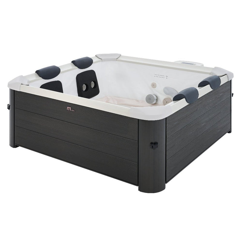 MSpa F-OS063W Oslo Supreme 6-Person Square Spa W/ LED Lights & Integrated App Control, 120 Jets (SAK93516)